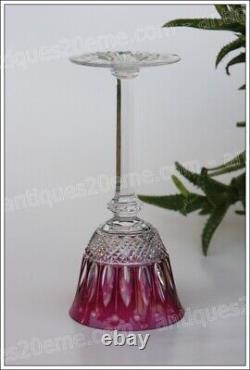 Verre à vin du Rhin en cristal de St Louis Tommy améthyste Roemer glass (B)