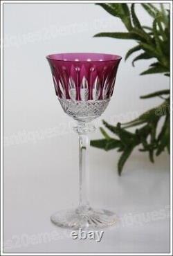 Verre à vin du Rhin en cristal de St Louis Tommy améthyste Roemer glass (B)