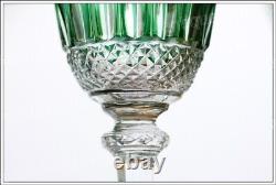 Verre à vin du Rhin en cristal de St Louis Tommy vert Roemer glass (B)