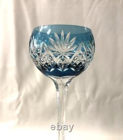 Verre à vin du Rhin / roemer en cristal doublé bleu SAINT LOUIS modèle LOTHAIRE
