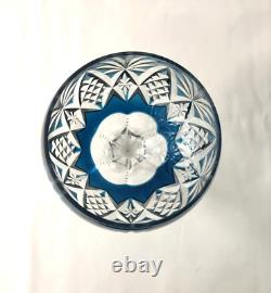 Verre à vin du Rhin / roemer en cristal doublé bleu SAINT LOUIS modèle LOTHAIRE