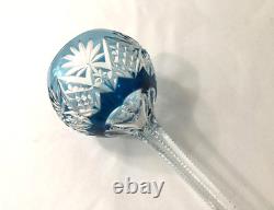 Verre à vin du Rhin / roemer en cristal doublé bleu SAINT LOUIS modèle LOTHAIRE