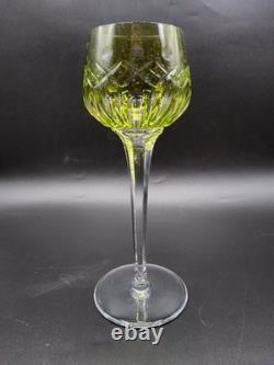 Verre à vin roemer cristal double coloré vert taillé signé Saint-Louis Traminer