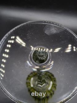 Verre à vin roemer cristal double coloré vert taillé signé Saint-Louis Traminer