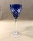 Verre &agrave; Vin Sign&eacute; Saint Louis Mod&egrave;le Chantilly Cristal Bleu Roemer Couleurs Rhin