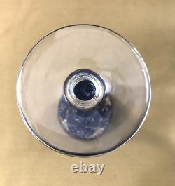 Verre à vin signé SAINT LOUIS modèle CHANTILLY cristal BLEU roemer Couleurs Rhin