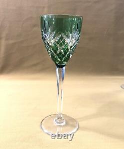 Verre à vin signé SAINT LOUIS modèle CHANTILLY cristal VERT roemer Couleurs Rhin