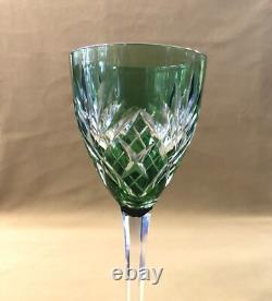 Verre à vin signé SAINT LOUIS modèle CHANTILLY cristal VERT roemer Couleurs Rhin