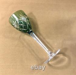Verre à vin signé SAINT LOUIS modèle CHANTILLY cristal VERT roemer Couleurs Rhin
