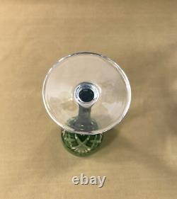 Verre à vin signé SAINT LOUIS modèle CHANTILLY cristal VERT roemer Couleurs Rhin