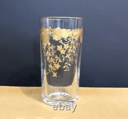 Verre / chope en cristal signé SAINT LOUIS modèle CLEO MASSENET GOLD doré à l'or