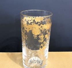 Verre / chope en cristal signé SAINT LOUIS modèle CLEO MASSENET GOLD doré à l'or