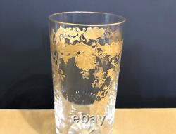 Verre / chope en cristal signé SAINT LOUIS modèle CLEO MASSENET GOLD doré à l'or