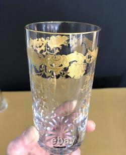Verre / chope en cristal signé SAINT LOUIS modèle CLEO MASSENET GOLD doré à l'or
