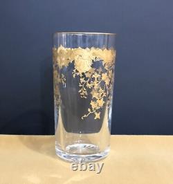 Verre / chope en cristal signé SAINT LOUIS modèle CLEO MASSENET GOLD doré à l'or