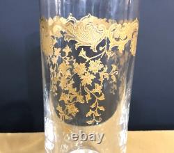 Verre / chope en cristal signé SAINT LOUIS modèle CLEO MASSENET GOLD doré à l'or