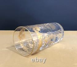 Verre / chope en cristal signé SAINT LOUIS modèle CLEO MASSENET GOLD doré à l'or