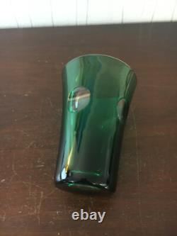 Verre couleur vert en cristal de Saint Louis