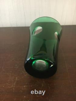 Verre couleur vert en cristal de Saint Louis