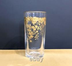 Verre en cristal doré à l'or signé SAINT LOUIS modèle CLEO / MASSENET GOLD 14 cm