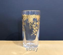Verre en cristal doré à l'or signé SAINT LOUIS modèle CLEO / MASSENET GOLD 14 cm