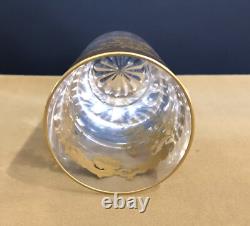 Verre en cristal doré à l'or signé SAINT LOUIS modèle CLEO / MASSENET GOLD 14 cm