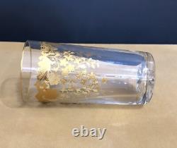 Verre en cristal doré à l'or signé SAINT LOUIS modèle CLEO / MASSENET GOLD 14 cm