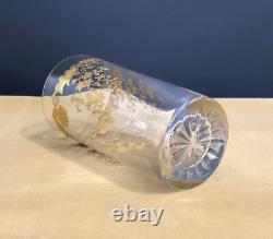Verre en cristal doré à l'or signé SAINT LOUIS modèle CLEO / MASSENET GOLD 14 cm