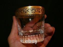 Verre en cristal model Thistle de Saint Louis verre a wisky Thistle dorure