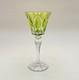Verre Roemer Vin Rhin Cristal Sign&eacute; Saint Louis Doubl&eacute; Vert Mod&egrave;le Camargue 20,2