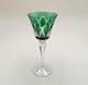 Verre Roemer Vin Rhin Cristal Sign&eacute; Saint Louis Doubl&eacute; Vert Mod&egrave;le Camargue 20,3