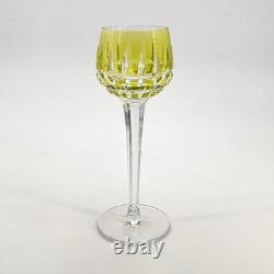 Verre roemer vin du Rhin signé SAINT LOUIS cristal VERT modèle MANHATTAN 20,5 cm
