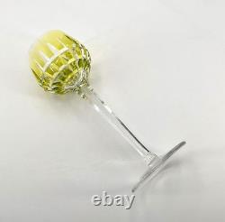 Verre roemer vin du Rhin signé SAINT LOUIS cristal VERT modèle MANHATTAN 20,5 cm