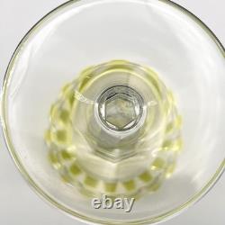 Verre roemer vin du Rhin signé SAINT LOUIS cristal VERT modèle MANHATTAN 20,5 cm