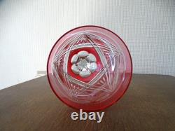 Verre vin du Rhin cristal SAINT LOUIS Roemer rose monogrammé SE LOT 2