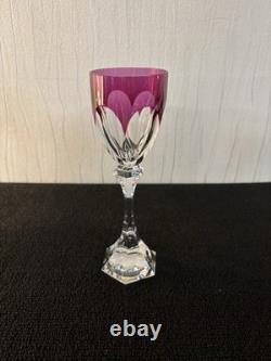 Verre violet modèle Chambord cristal de Saint Louis