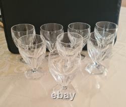 Verres A Vin En Cristal Saint Louis Modèle Poincaré Signé estampillé