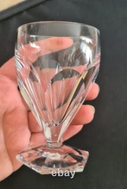 Verres A Vin En Cristal Saint Louis Modèle Poincaré Signé estampillé