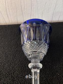 Verres à vin bleu cobalt modèle Tommy cristal Saint Louis
