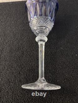 Verres à vin bleu cobalt modèle Tommy cristal Saint Louis