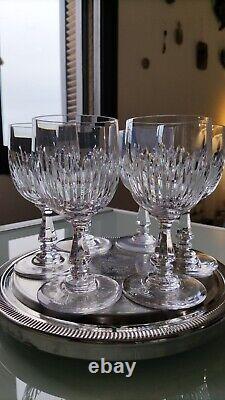 Verres à vin cristal de Saint Louis, modèle Liane, parfait état, Par 2, 4 Ou 6
