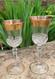 Verres A Vin En Cristal Taille Et Grave, Dore A L'or Finstyle Saint -louis French