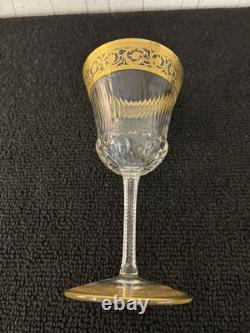 Verres à vin modèle Thistle en cristal de Saint Louis H 16.2 cm