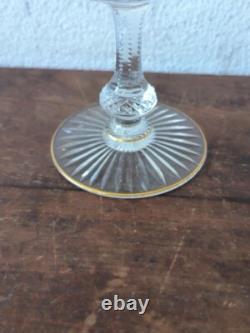 Verres en cristal de Saint Louis Massenet or