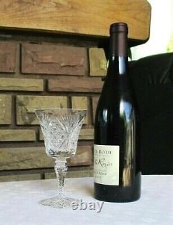Vologne cristal Saint Louis. 5 verres à vin rouge N°3 H15,3cm. Estampillés